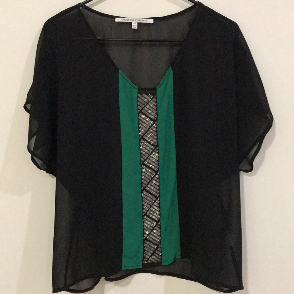 Black sheer top